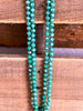 Long Beaded Necklace - Iridescent Turquoise