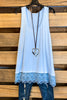 Extender: Slip on Tank/Tunic - Ice Blue