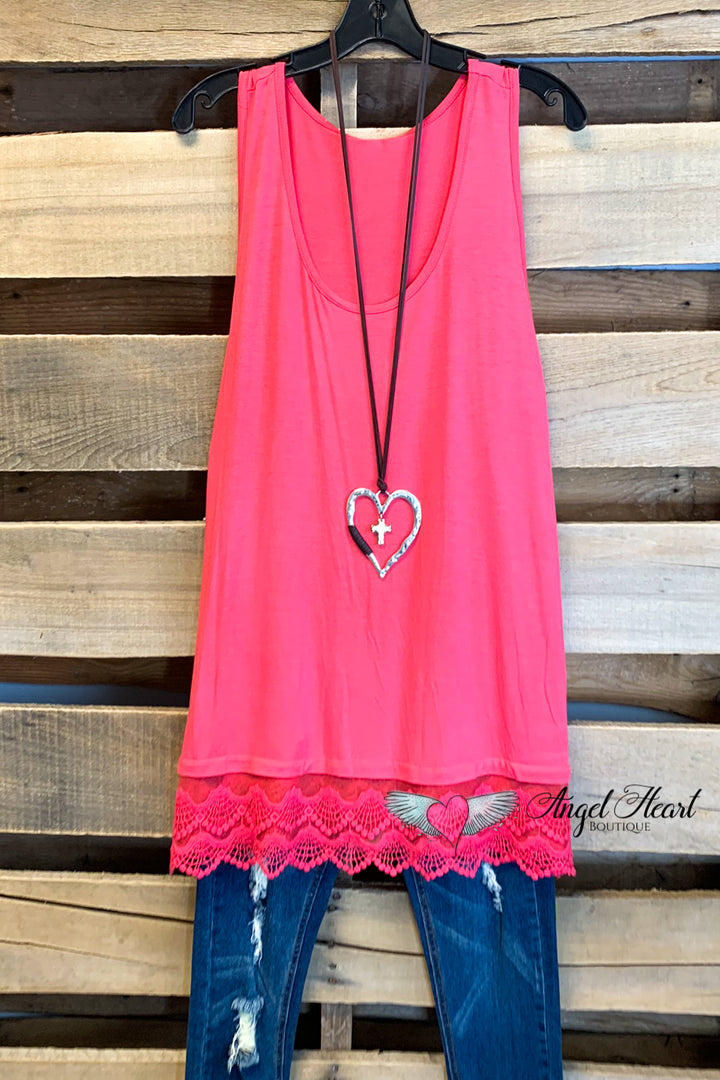 Extender: Slip on Tank/Tunic - Coral - SALE