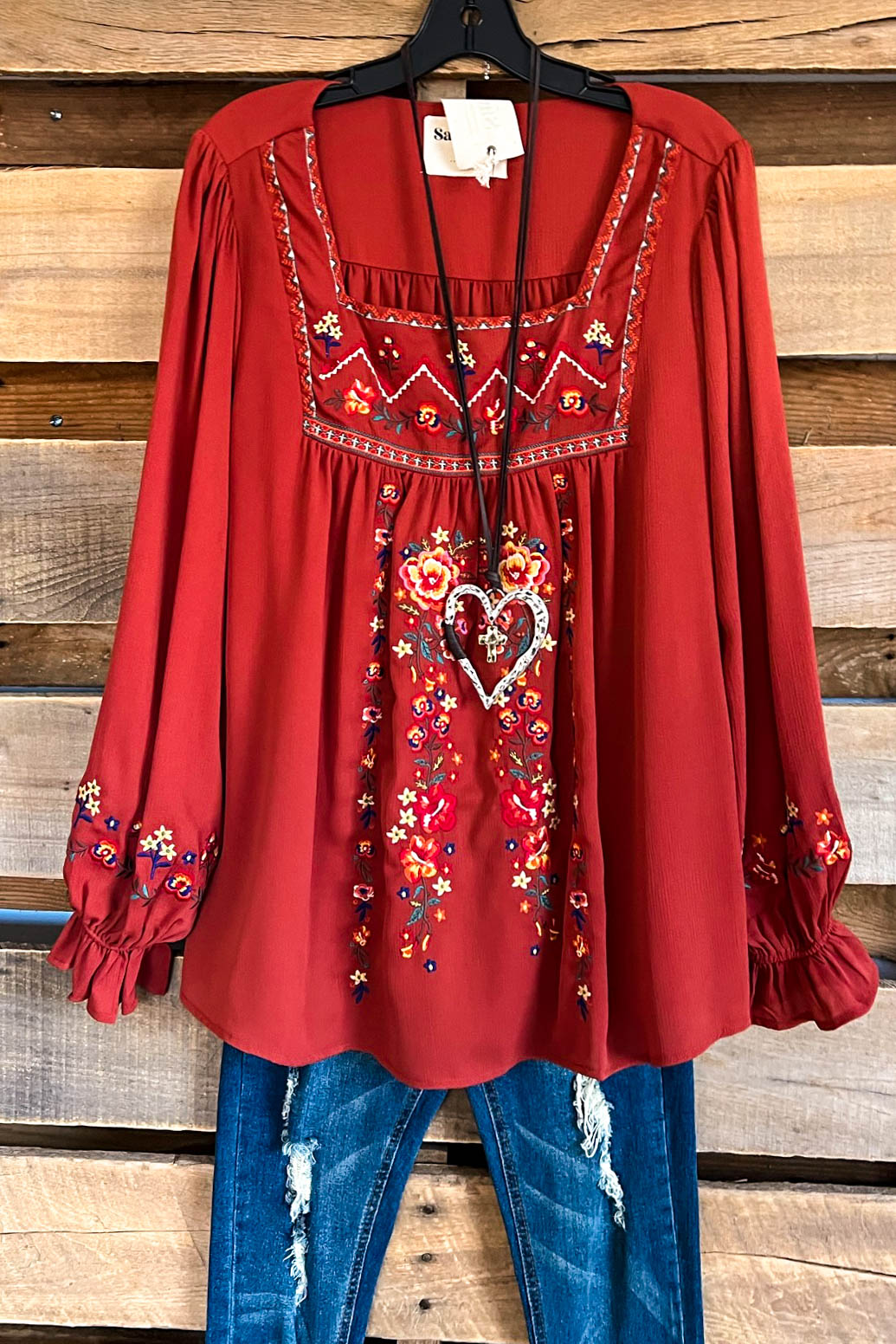 Always With Me Blouse - Rust - SALE