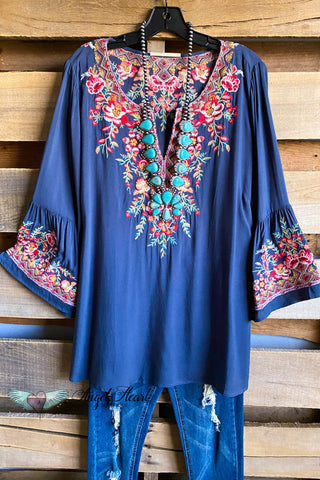 Easy Decision Tunic -  Navy Blue - SALE