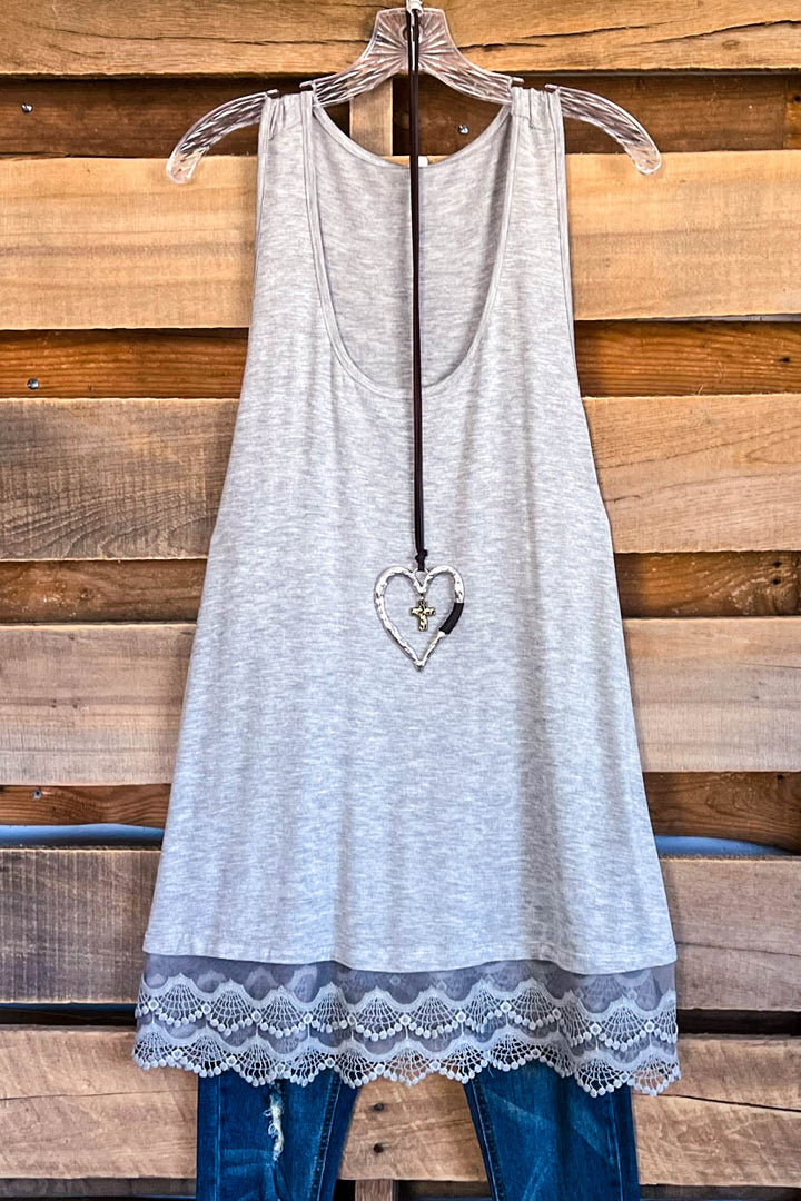 Extender: Slip on Tank/Tunic - Heather Gray - SALE