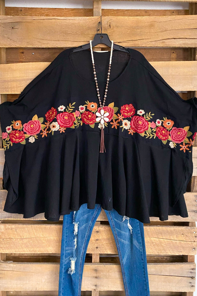 Far And Away Oversized Blouse - Black