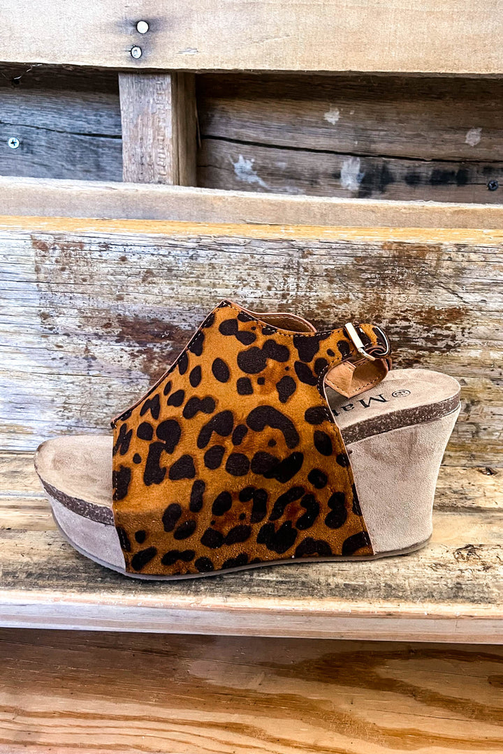 Born To Run Wedges - Leopard - SALE ( SIZE 6,)