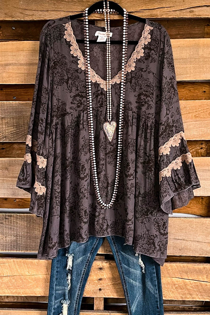 Always Choose Love Tunic - Dark Gray