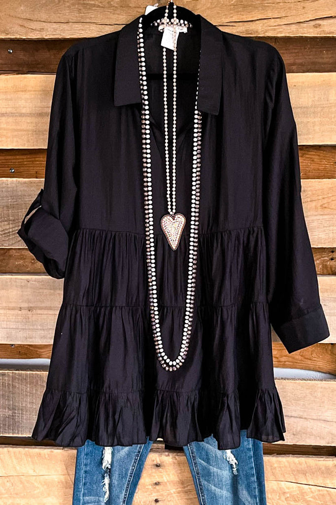 The Look Of Success Tunic - Black - SALE