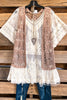 Valley Of Peace Vest - Mocha - 100% COTTON