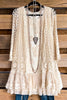 AHB EXCLUSIVE: Sweet and Tender Crochet Cardigan - Beige - 100% COTTON