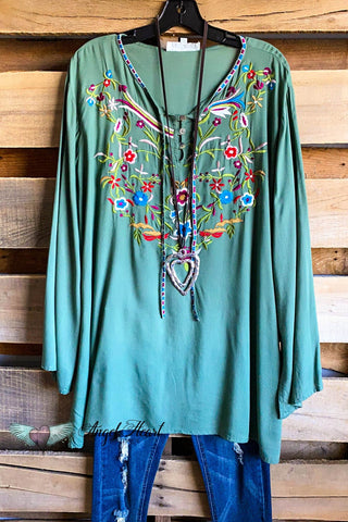 AHB EXCLUSIVE: The It Girl Oversized Tunic - Forrest Green