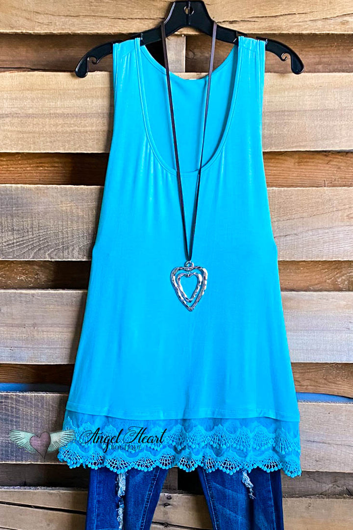 Extender: Slip on Tank/Tunic - Turquoise - SALE