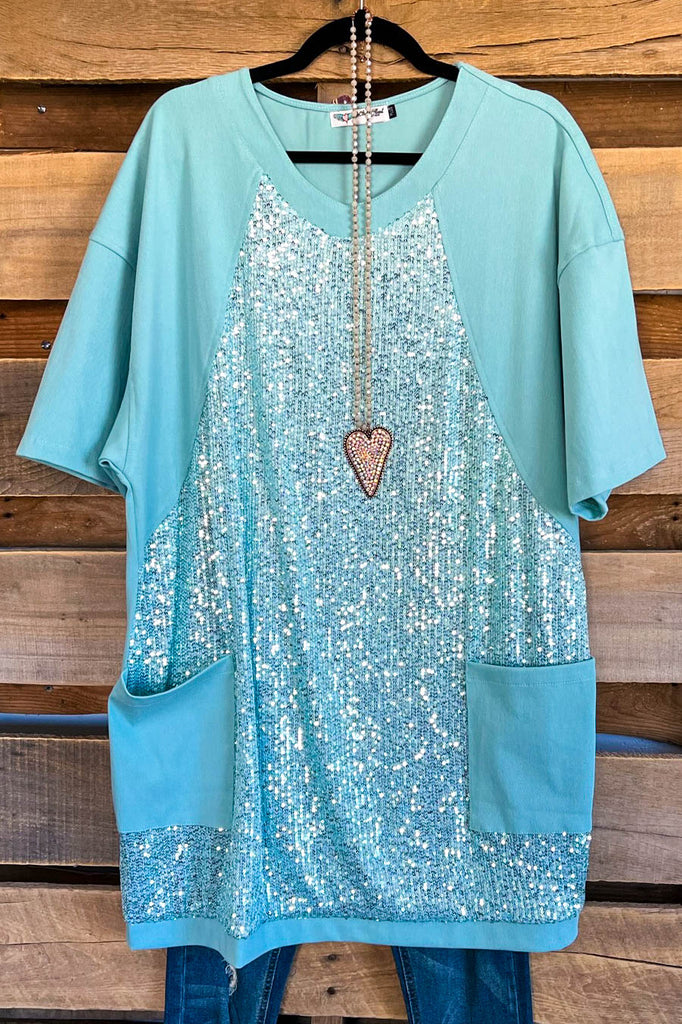 Memphis Blues Sequin Dress - Blue - SALE