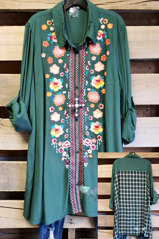 Born Ready Tunic Dress - Green [product type] - Angel Heart Boutique