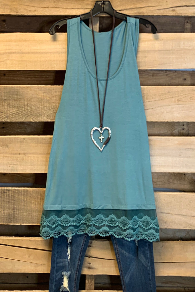 Extender: Slip on Tank/Tunic - Antique Blue - SALE