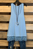 Extender: Slip on Tank/Tunic - Steel Blue