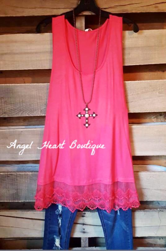 Extender: Slip on Tank/Tunic - Pink - Emerald - Dress - Angel Heart Boutique 