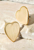 Floating Heart Earrings - Matte Gold